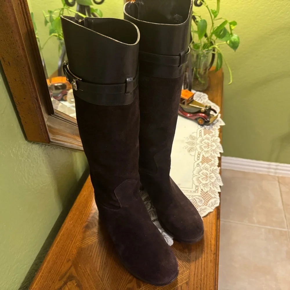 Tory Burch Suede Knee-High Boots